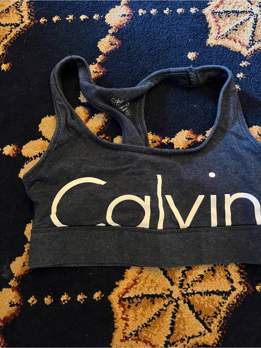 Calvin Klein Women's Navy Logo Sports Bra